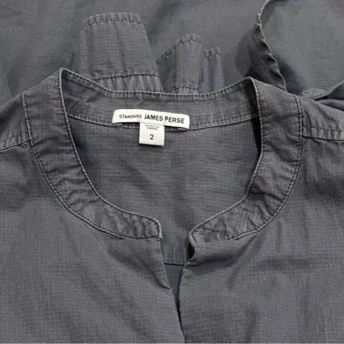 James Perse  Gray Ripstop Button Up Outdoors Camping Hiking Gorpcore Comfort M thumbnail 6