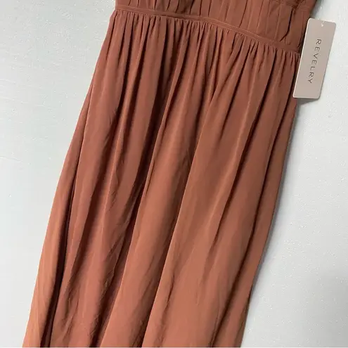 Revelry Dress 6 Alma Chiffon Maxi Gown Formal Cinnamon Rose Wedding Bridesmaid