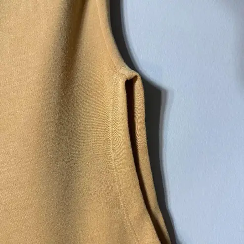 Magaschoni Hooded Sweatshirt Mini Dress Women's Large Gold Sleeveless Casual