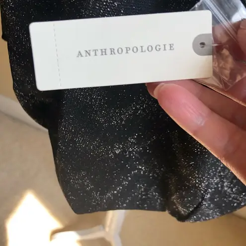 Anthropologie NWT  Carly Shimmer Top in Black