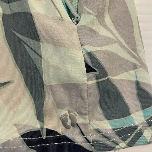 Hang Ten Tee Shirt Womens M Top Long Sleeve Print Zip Pocket Stretch Pullover