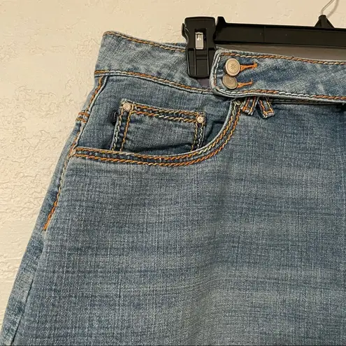 Crest Jeans The Collection Distressed Embellished Denim Skirt Sz: 23/24 Blue Size undefined