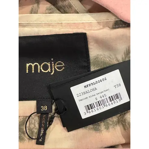 Maje Palm Tree Print Jacket with hood Size 38 (M)