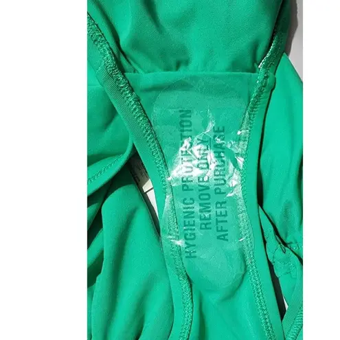 CALIA Mid Rise Ruched Side Swim Bikini Bottom Green Glow XL NEW