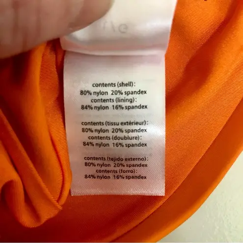 ONIA NWT Ines Strapless Bikini Top Persimmon Bright Orange Neon Tube Top Citrus