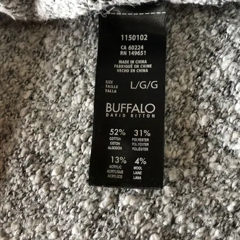 Buffalo David Bitton White & Black Knit Sweater L