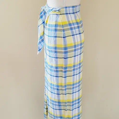 Susan Bristol plaid pencil maxi skirt size 8