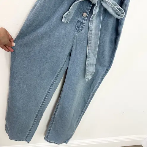 Anthropologie X Boyish The Vincent Coverall Jumpsuit Denim Tie Waist NWT Small Blue
