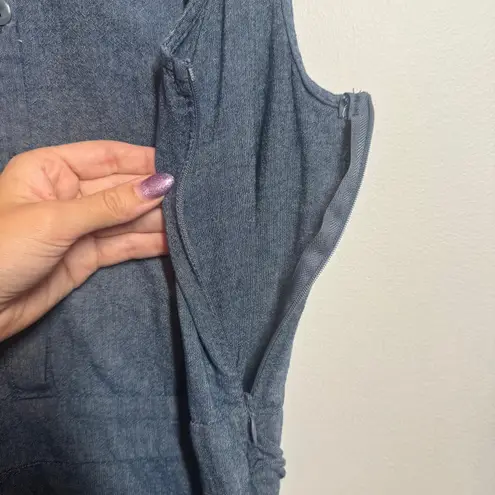 Westport 1962 Dress Women 10 Blue White Cotton Denim Like Preppy Cottagecore