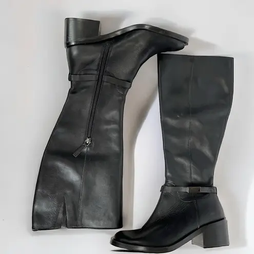 Linea Paolo Kamile Knee High Riding Boot in Black Size 9