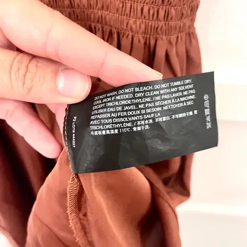 Theory Bustier Dress Flat Twill Rust Clay Women’s Size P/XS Mini Elegant