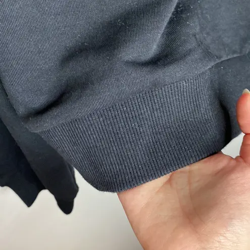 ZARA  Ruffled bib collar black sweatshirt with a front bow tie size M - Image 8