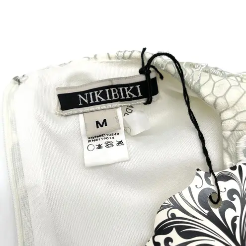 NIKIBIKI Womens Sheath Dress Size Medium Paisley Lace Wedding Guest Brunch Party
