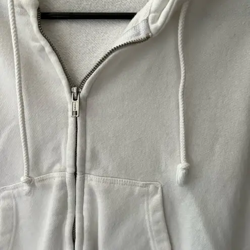 Brandy Melville White  hoodie zip up