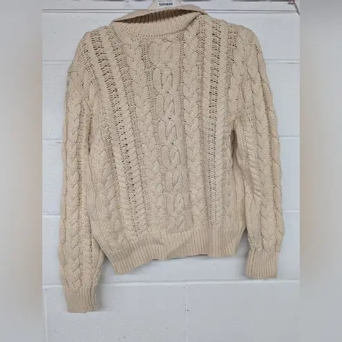 Chaser Nwt  cozy knitted cream sweater cardigan sz small s chunky cable knit - Image 6