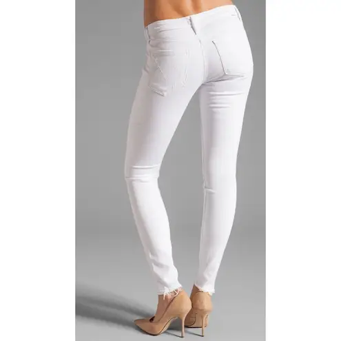 MOTHER The Looker Broken Mirror White Skinny Jeans Women's Size 30