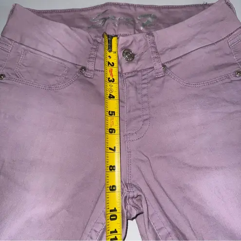 Seven 7 Tummyless Stretch Skinny Ankle Jeans Lavender Purple Size 4