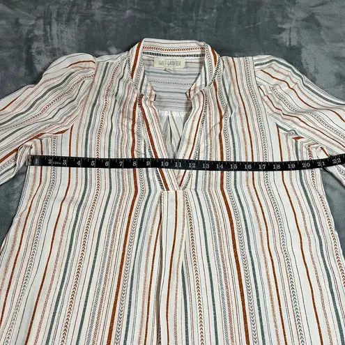 Sweet Wanderer V-Neck Stripe Shirt Dress Size Medium NEW Boho Cottagecore