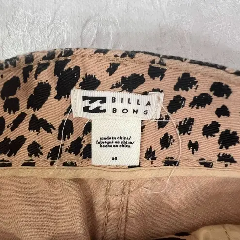 Billabong  Mini Skirt Animal Print‎ Leopard Black and Tan Women's Size 26