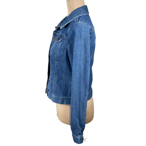Loft Outlet Classic Denim Jean Jacket Size XS Medium Wash Stretch Blue