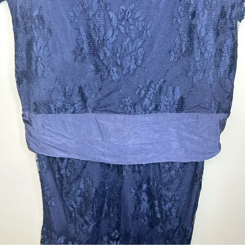 Tiffany Rose April Navy Lace Maternity Nursing Dress Size 6 Blue
