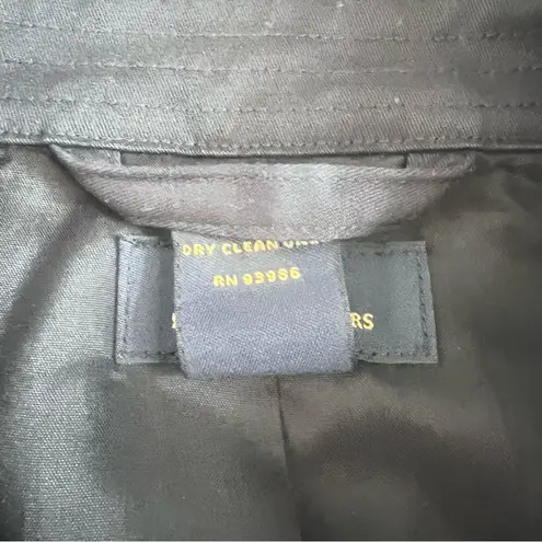 Brooks Brothers Navy Blue 96% Cotton TRench Coat Jacket Size 4 No Belt