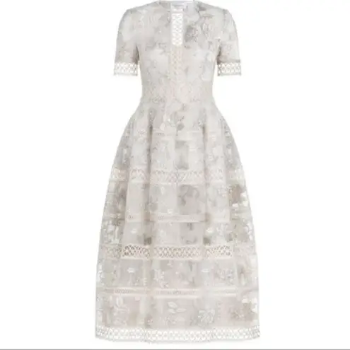 Zimmermann Euc silk organza White Lace Midi Dress