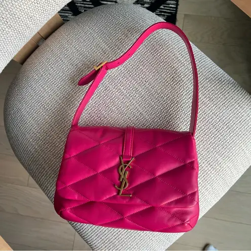 Saint Laurent YSL Le 57 Hobo Bag in Quilted Leather in Pink Bubblegum New