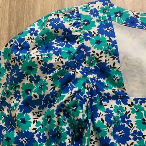 Yumi Kim Audrina Floral Cotton Mini Long Puff Sleeve Dress Size 0