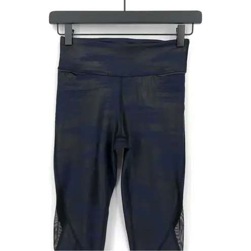 Alala Compression 7/8 Captain Legging Navy Metallic Black Brushstroke XS