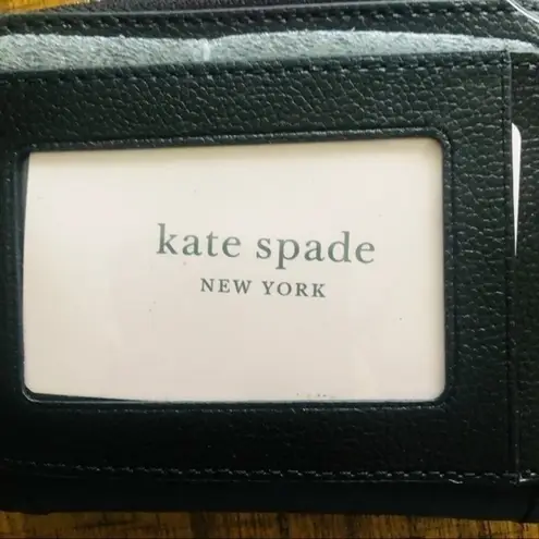 Kate Spade  New York Black Pebbled Leather Bifold Wallet with ID Window – NWT