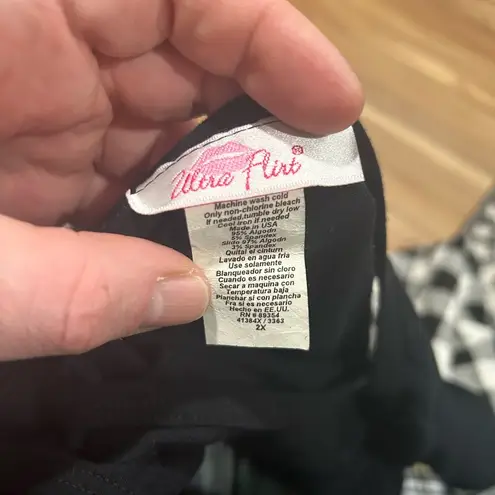 Ultra Flirt Vintage 90s Black & White Checkered Tank Dress Size 2X