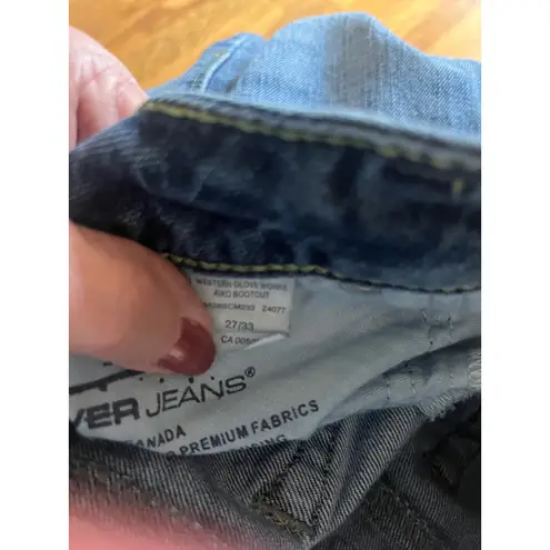 Silver Jeans Women Western Glove Works Aiko Bootcut Blue Denim Jeans 27x33