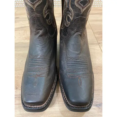 Shyanne Womens Jesse Performance Western Boots Brown Leather Sz 7 NWT Square Toe