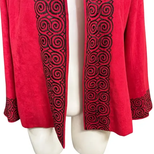 Women's Silkland Woman Blazer Size 1X Red