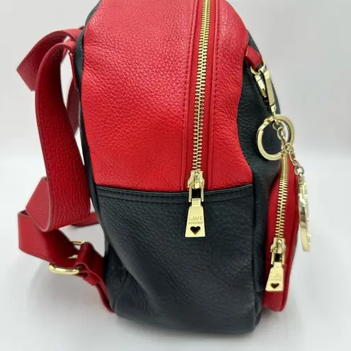 Love moschino classic backpack in black and red