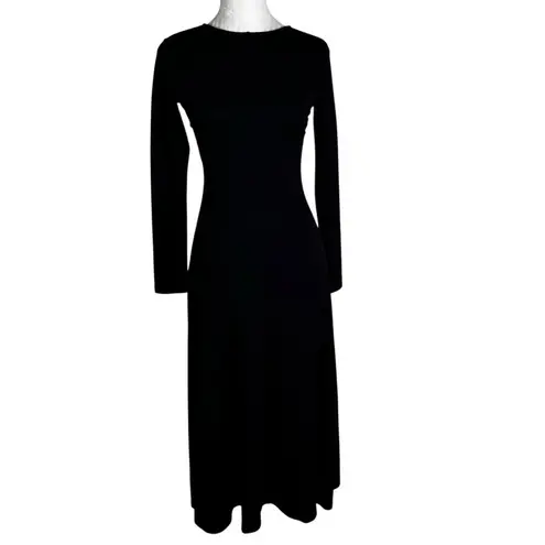 Modern Citizen Chloe Reversible A-Line Jersey Midi Dress Black Size S