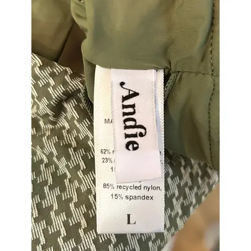 ANDIE Swim the Maui Houndstooth Bikini Top in Seagrass L