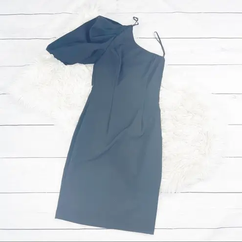 Black Halo Women's Cooper Sheath Dress One Shoulder Puff Sleeve In Black Size 0