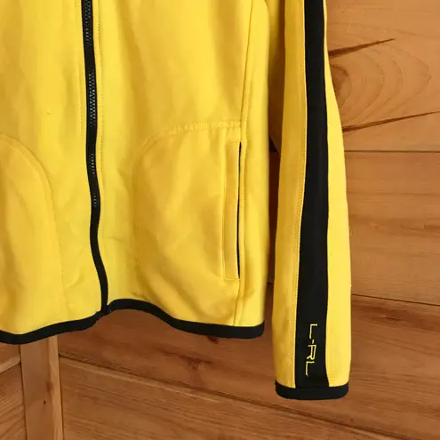 Ralph Lauren CLOSET ESSENTIAL YELLOW/BLACK  ZIP UP SWEATSHIRT TOP