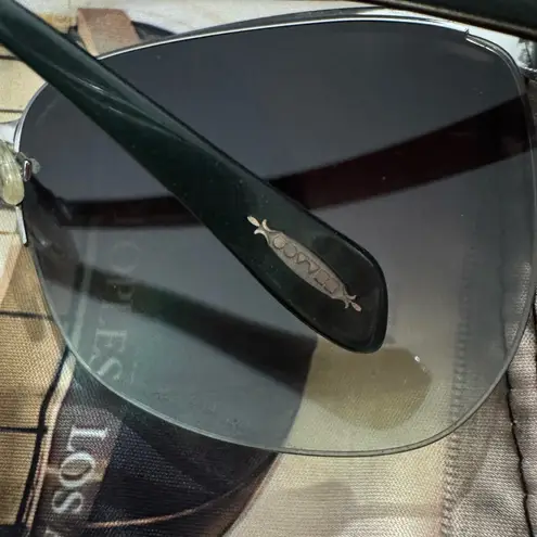 OLIVER PEOPLE LAMOUR OLIVE GRADIENT GREEN SILVER SUNGLASSES CASE AND DUSTER BAG