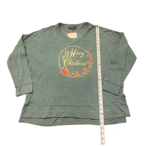 State of Mine NWT Women's Green Merry Christmas Sweater Top XL