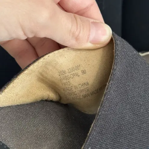 G.H. Bass & Co Black Canvas Espadrille Wedge Thong Sandals Women’s Size 9M