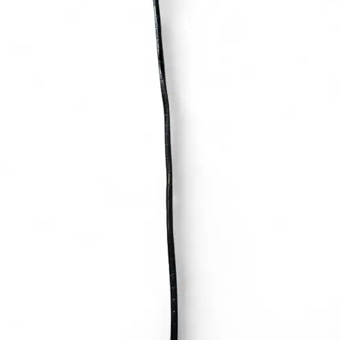 Vintage Thin Faux Leather Belt Black Size L