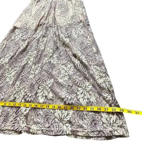 Prómesa Promesa Sleeping Beauty Maxi Dress Lavender Small Floral Lace Cottage Core