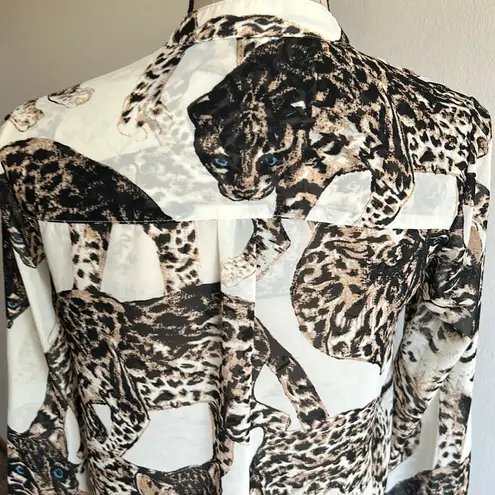 H&M  Conscious Button Down Bengal Cat Dress Size 4