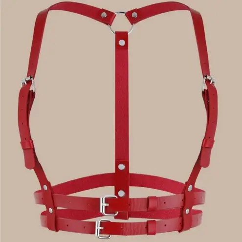 Red Underbust Double Harness Belt New
