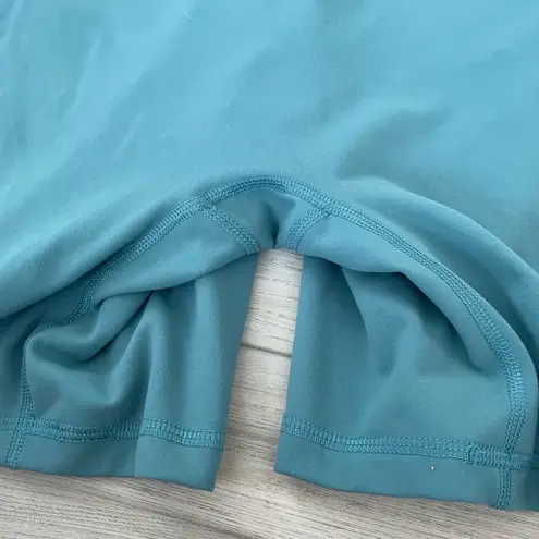 Ingrid & Isabel Maternity Teal Short Scoop Tank Active Unitard Size Large Blue