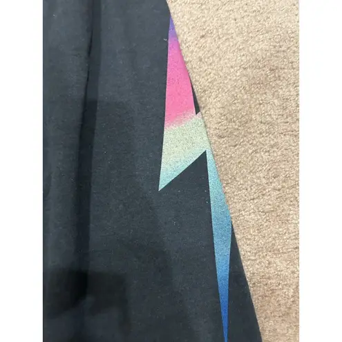 Aviator Nation Charcoal Grey Sweatsuit Set Ninja Hoodie Ombré Bolt Sweatpants