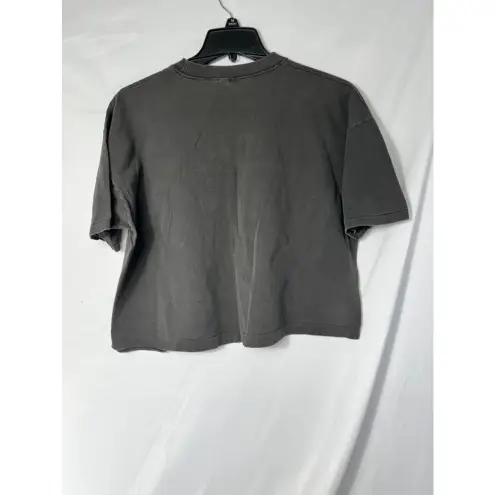 Vintage Signal Black Cropped Multicolor Crazy As I Wanna B Cropped T